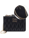 Matelasse Nappa Leather Card Wallet Black - MIU MIU - BALAAN 2