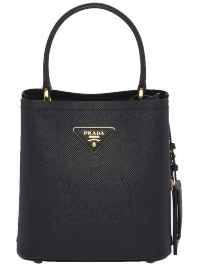 Small Saffiano Leather Tote Bag Black - PRADA - BALAAN 2