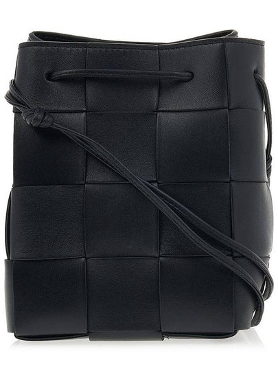 Intrecciato Cassette Small Bucket Bag Black - BOTTEGA VENETA - BALAAN 2