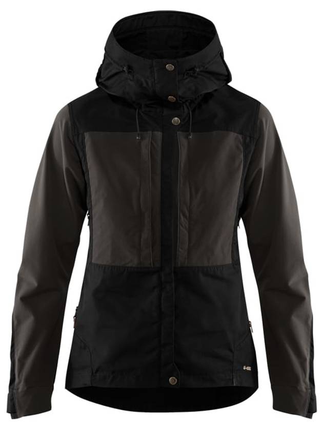 Women's Keb Hoodie Jacket Jacket Black - FJALL RAVEN - BALAAN 2