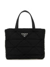 Triangle Logo Re-Nylon Padded Tote Bag Black - PRADA - BALAAN 1