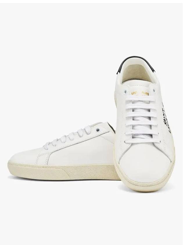 Court Classic Black Tab Low Top Sneakers White - SAINT LAURENT - BALAAN 4