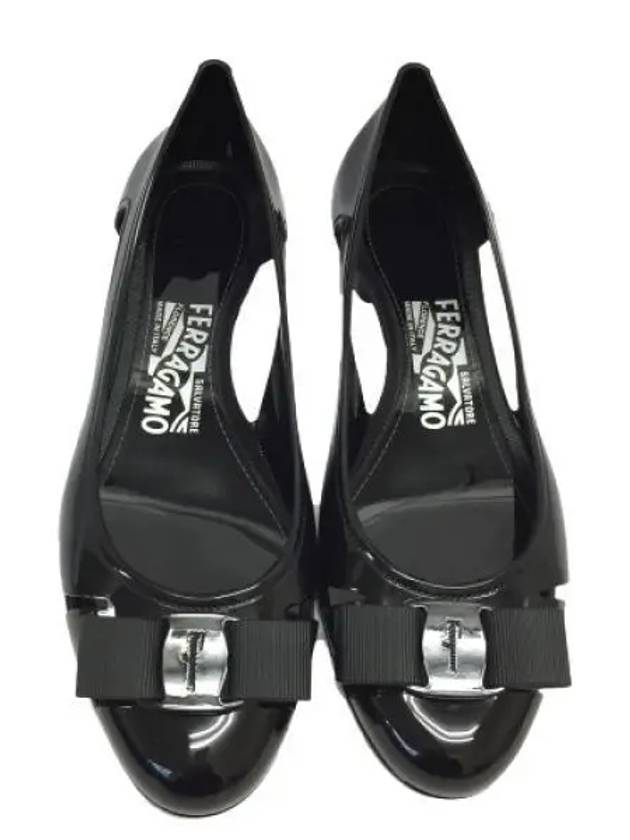 Ferragamo Vara Bow Women s Jelly Shoes 3CM NERO 0726363 - SALVATORE FERRAGAMO - BALAAN 1