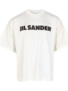 Men's Logo Cotton Short Sleeve T-Shirt White - JIL SANDER - BALAAN 1