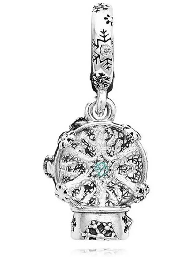 Women's Snowflake Snowglobe Dangle Bracelet Charm Silver - PANDORA - BALAAN 4