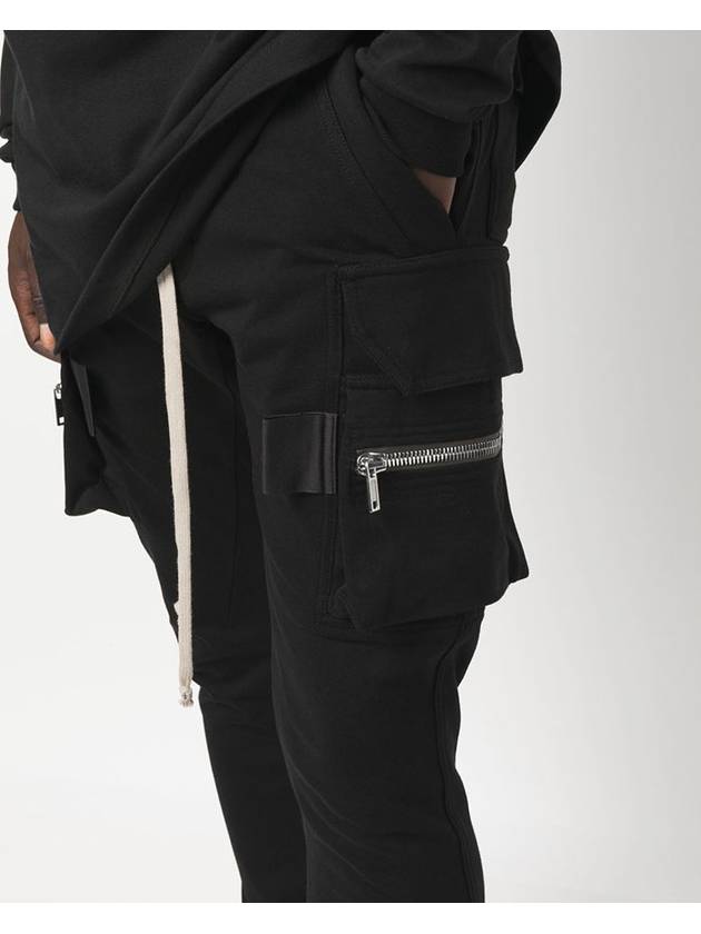 Mastodon Cargo Cotton Track Pants Black - RICK OWENS - BALAAN 5