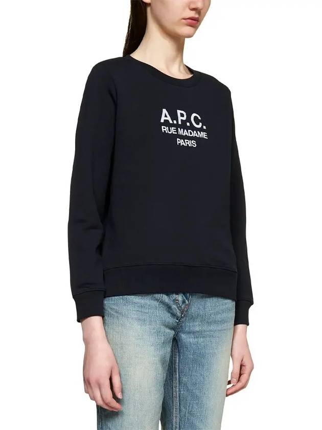 Women's Tina Logo Sweat Sweatshirt Black - A.P.C. - BALAAN 5