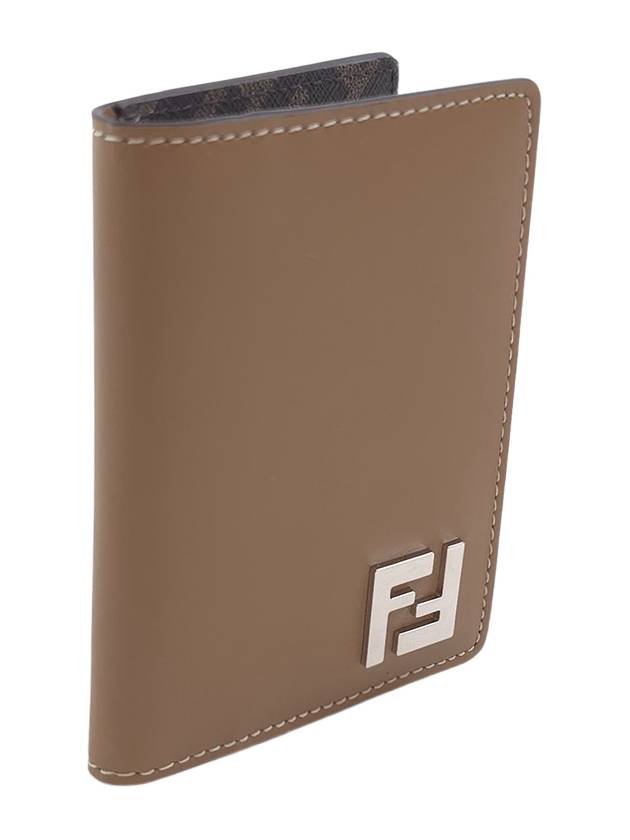 FF Squared Card Holder Beige - FENDI - BALAAN 4