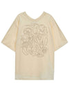 FLOWER EMBROIDERY T SHIRT CR emboss cream - TIBAEG - BALAAN 5