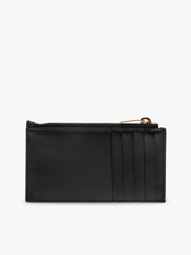 Cassandra Fragment Zipper Card Case Lambskin Black - SAINT LAURENT - BALAAN 3