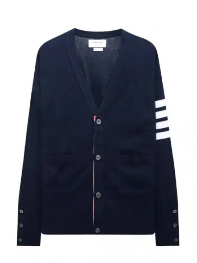 Diagonal Stripe Cashmere Cardigan Men - THOM BROWNE - BALAAN 1