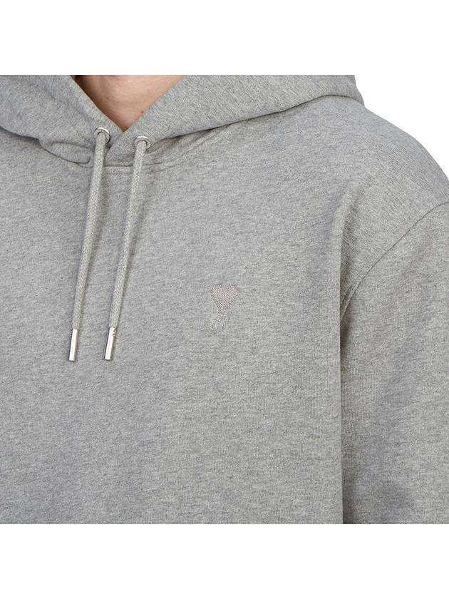 Mini Heart Logo Hoodie Heather Grey - AMI - BALAAN 8