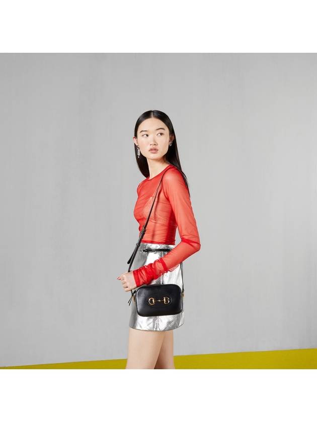 Horsebit 1955 Small Shoulder Bag Black - GUCCI - BALAAN 4