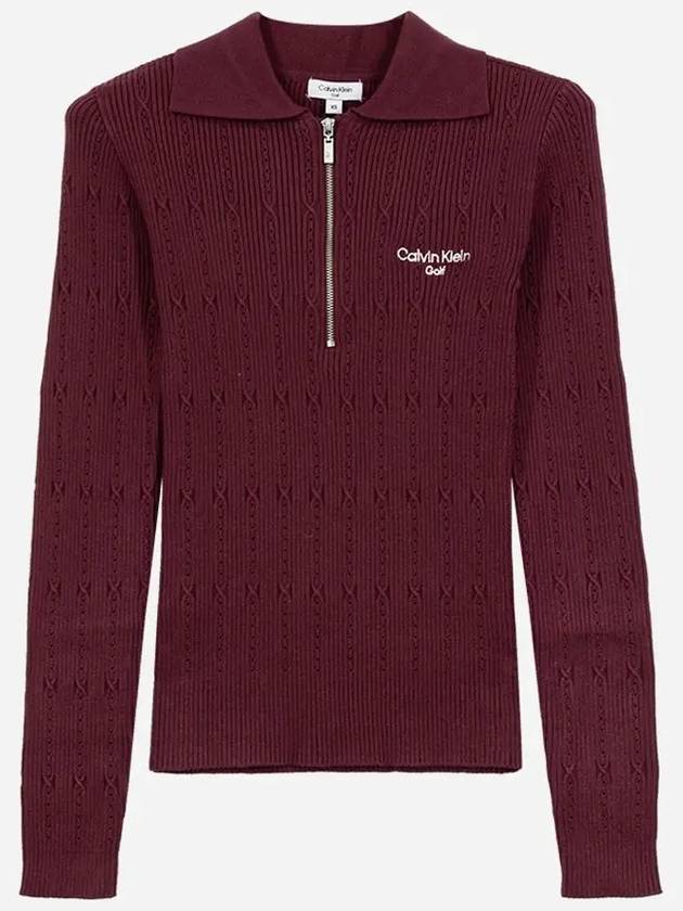 Women s half zip up knit sweater CA2PL230214 - CALVIN KLEIN GOLF - BALAAN 6