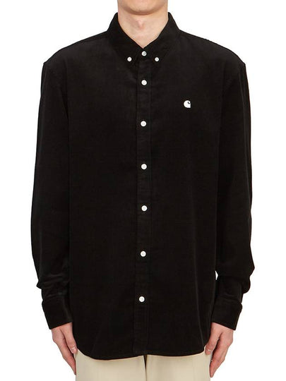 Madison Fine Cord Long Sleeve Shirt Black - CARHARTT WIP - BALAAN 2