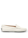 Women's Gommino Leather Driving Shoes White - TOD'S - BALAAN 2