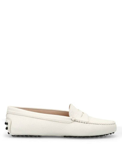 Women's Gommino Leather Driving Shoes White - TOD'S - BALAAN 2