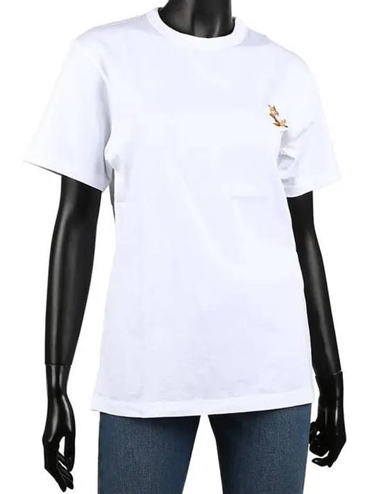 Chillax Fox Patch Classic Short Sleeve T-Shirt White - MAISON KITSUNE - BALAAN
