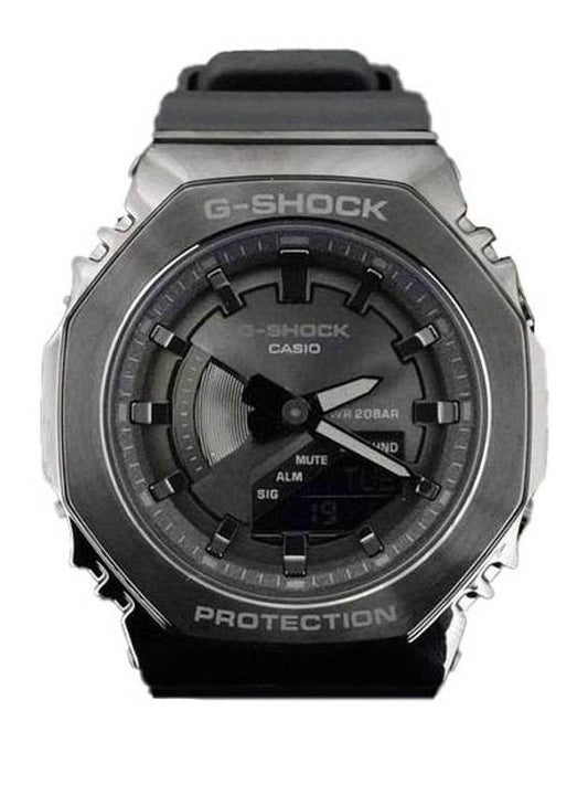 2100 Series Metal Cover Analog Digital Watch Black - G-SHOCK - BALAAN 1