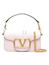 Gold Hardware V Logo Shoulder Bag Pink - VALENTINO - BALAAN 2