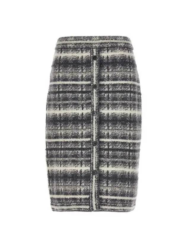 Tartan Check H Line Skirt Grey - THOM BROWNE - BALAAN 2