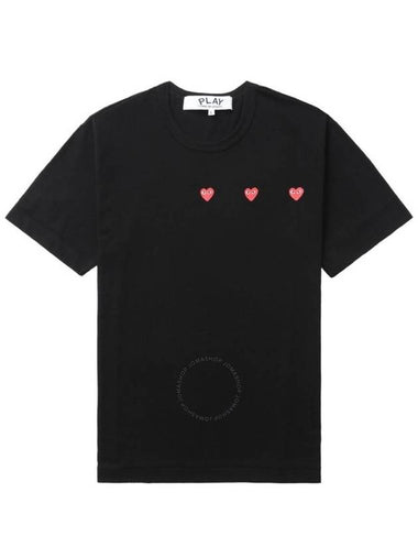 Cdg Play Triple Heart Short Sleeve T Shirt Size X Small - COMME DES GARCONS PLAY - BALAAN 1