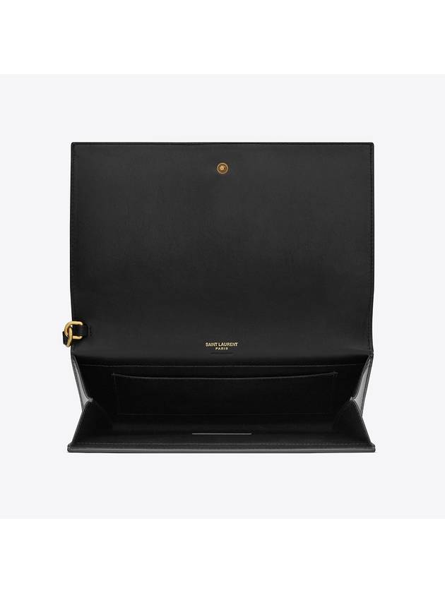 Cassandre Logo Flap Clutch Bag Black - SAINT LAURENT - BALAAN 5