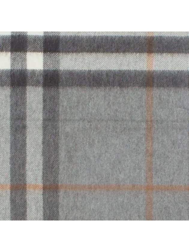 Giant Check Cashmere Muffler Gray - BURBERRY - BALAAN 4