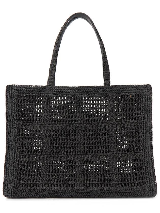 Ella Hand Crocheted Tote Bag Black - TORY BURCH - BALAAN 4