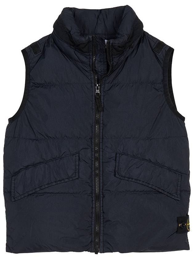 Kids Crinkle Reps Recycled Nylon Down Vest Navy - STONE ISLAND - BALAAN 3