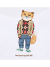 Dressed Fox Print Short Sleeve T-Shirt White - MAISON KITSUNE - BALAAN 7