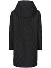 Women's Diamond Quilted Hoodie Single Coat Black - BURBERRY - BALAAN 4