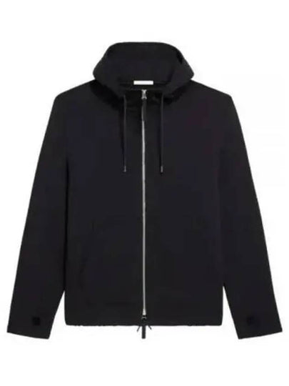 Embroidered Cotton Hooded Jacket Black - HELMUT LANG - BALAAN 2