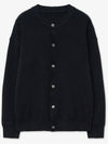 Soft round neck knit cardigan black - BLONDNINE - BALAAN 4