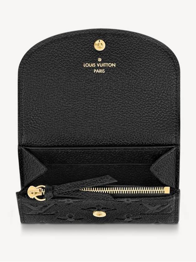 Women s Rosalie Coin Purse Black Card Wallet Half Holder - LOUIS VUITTON - BALAAN 4