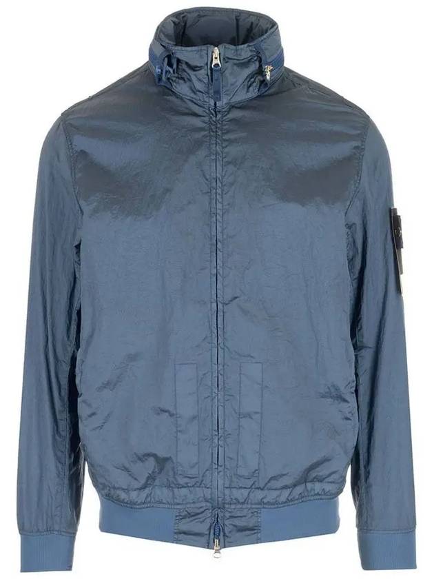 Men's Logo Patch Nylon Metal Zip-up Jacket Avio Blue - STONE ISLAND - BALAAN 2