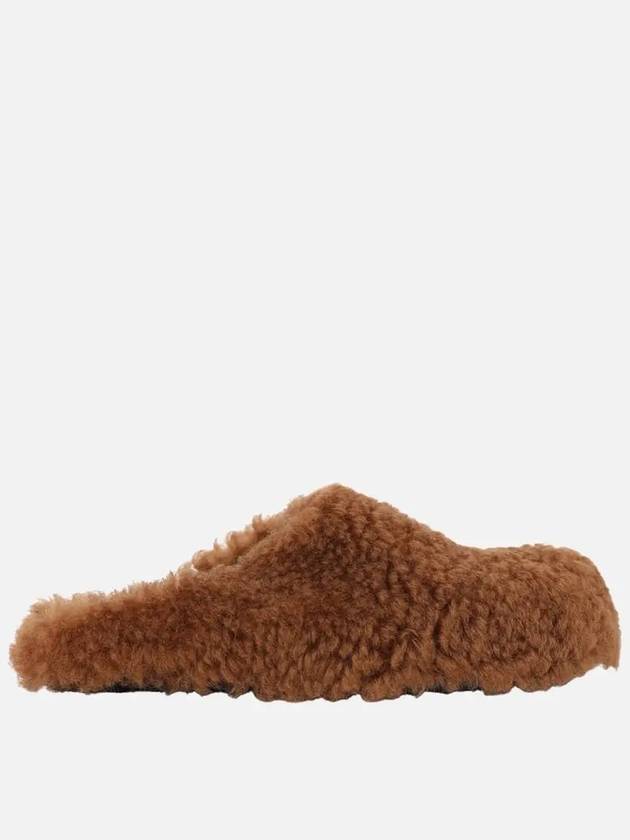 Shearling Mule Brown - MARNI - BALAAN 4