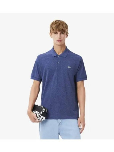 Men s Classic Fit Short Sleeve Melange Polo Blue - LACOSTE - BALAAN 1