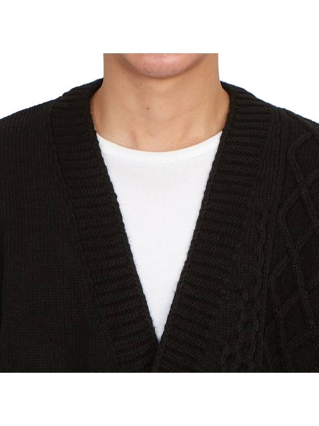 Braided Cardigan Black - FAMILY FIRST - BALAAN 7