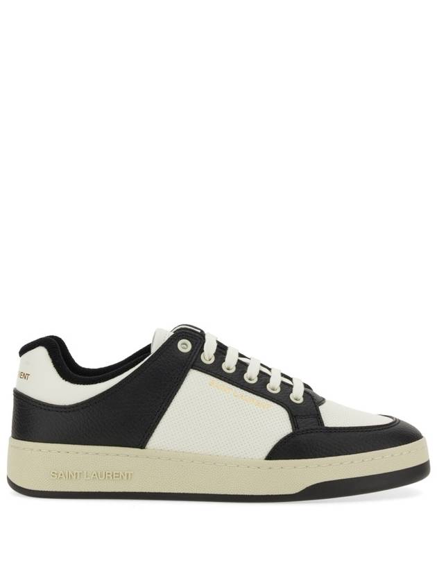 SL 61 Low Top Sneakers Black White - SAINT LAURENT - BALAAN 13