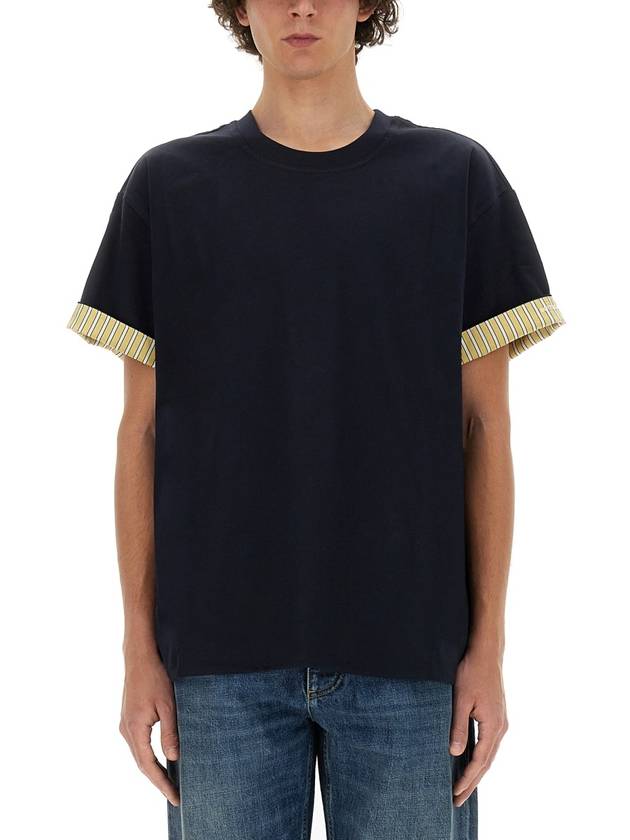 Double Layer Striped Cotton T-Shirt 754683 V4HQ04133 B0011165528 - BOTTEGA VENETA - BALAAN 2