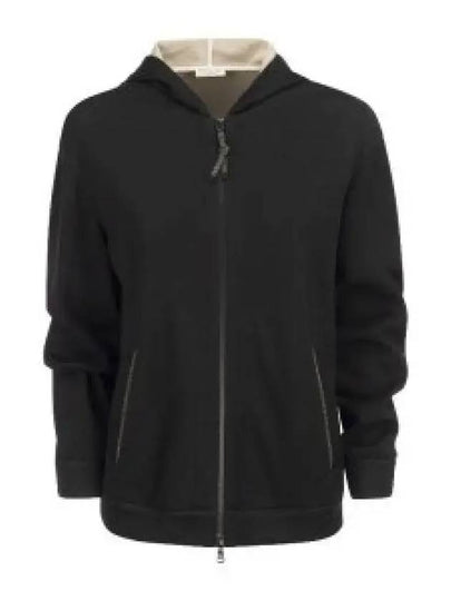 Women's Monilli French Terry Zip-Up Hoodie Black - BRUNELLO CUCINELLI - BALAAN 2