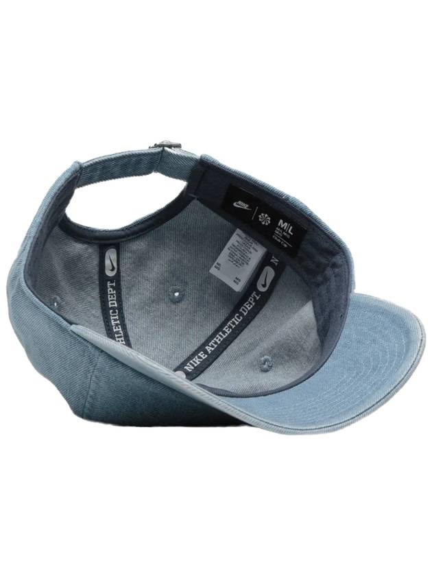 Club Unstructured Denim Ball Cap Blue - NIKE - BALAAN 5