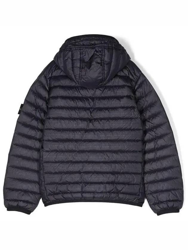 Kids Loom Woven Chembers R Nylon Zip Up Hoodie Navy - STONE ISLAND - BALAAN 3