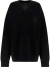 Men's Back Logo V-Neck Knit Top Black - BALENCIAGA - BALAAN 4