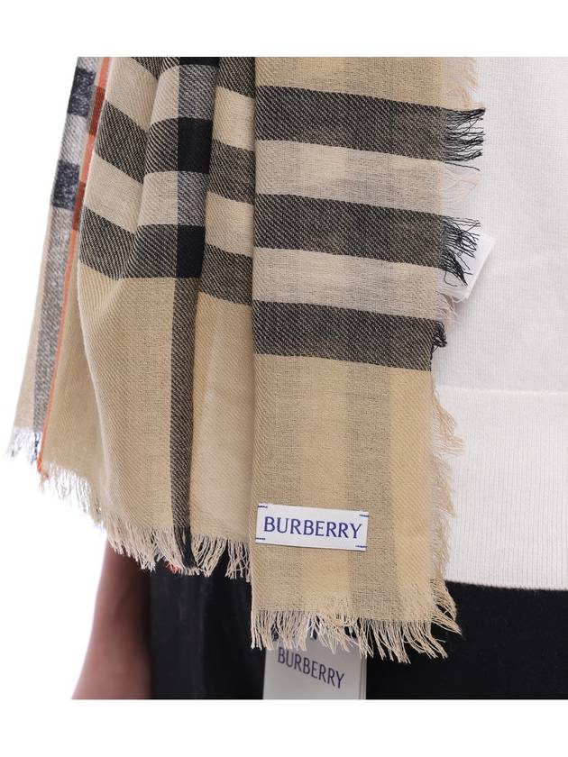 Vintage Check Wool Scarf Beige - BURBERRY - BALAAN 7