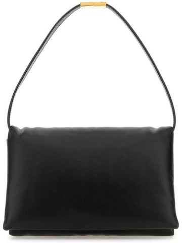 Prisma Medium Leather Shoulder Bag Black - MARNI - BALAAN 1