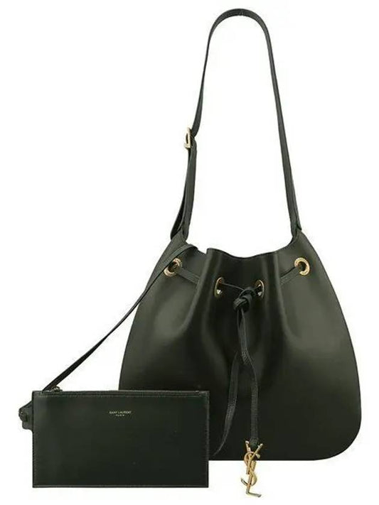 Paris 7 Medium Soft Leather Shoulder Bag Green - SAINT LAURENT - BALAAN 2