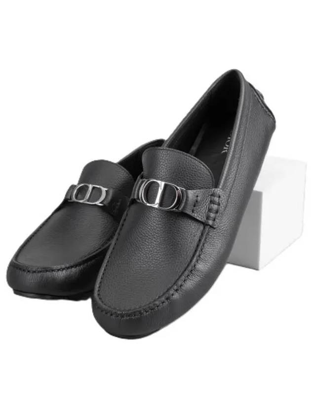 CD Signature Buckle Strap Loafers Black - DIOR - BALAAN 2