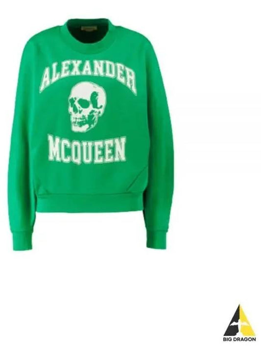 Skull Print Sweatshirt Green - ALEXANDER MCQUEEN - BALAAN 2